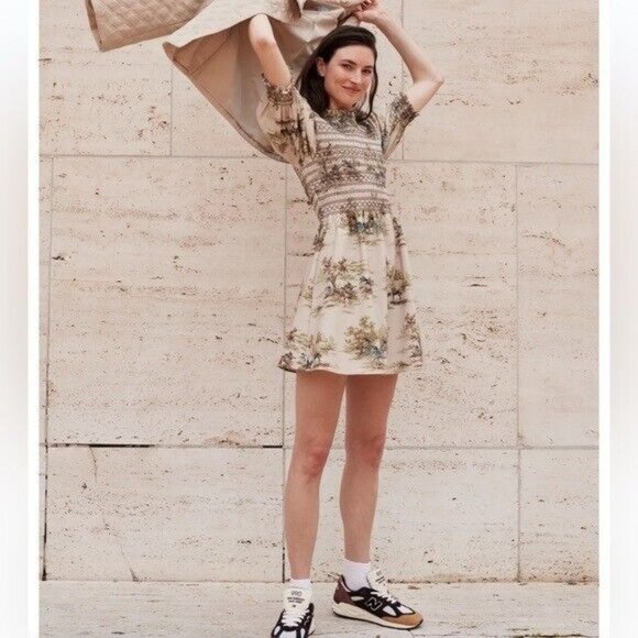 Hill House Vivi Nap Dress in Equestrian Toile stretch crepe size small - Picture 3 of 8